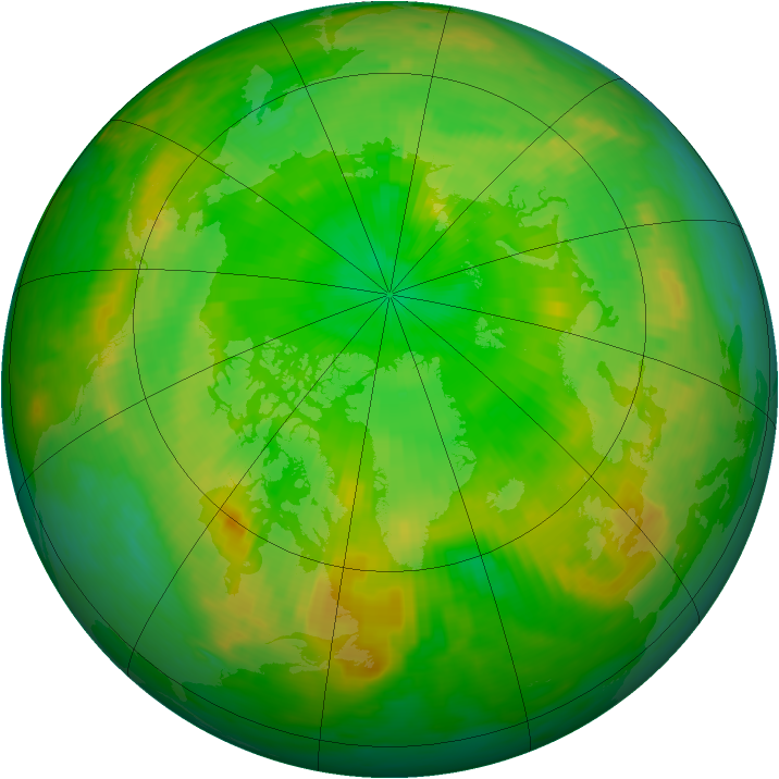 Arctic ozone map for 08 July 1980